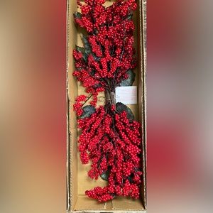 Faux Floral WINTERBERRY SWAG. 30”